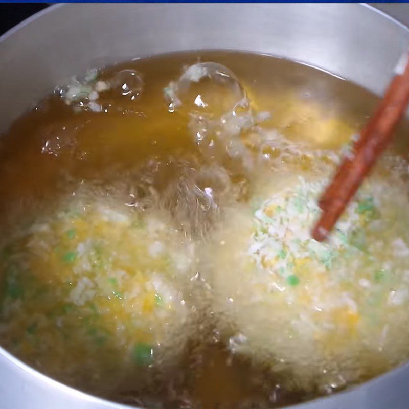 Step 4 Coating with batter and frying Crispy fried ice cream