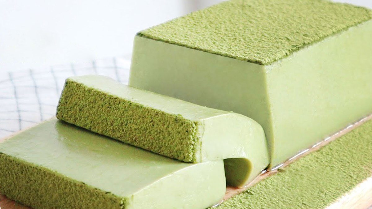 Matcha pudding without gelatin