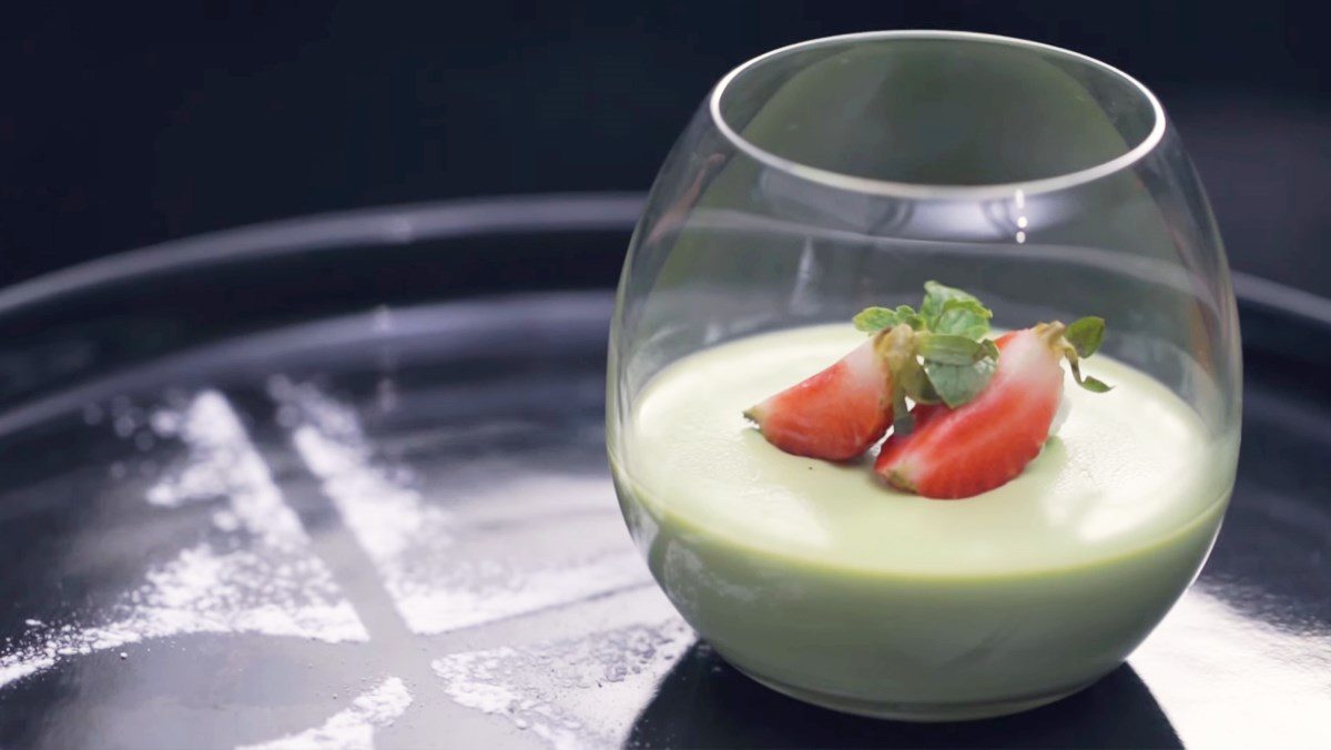 Green tea pudding