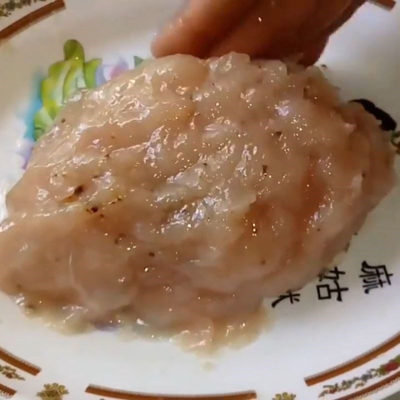 Step 3 Mix fish cake Fish cake with bamboo shoots