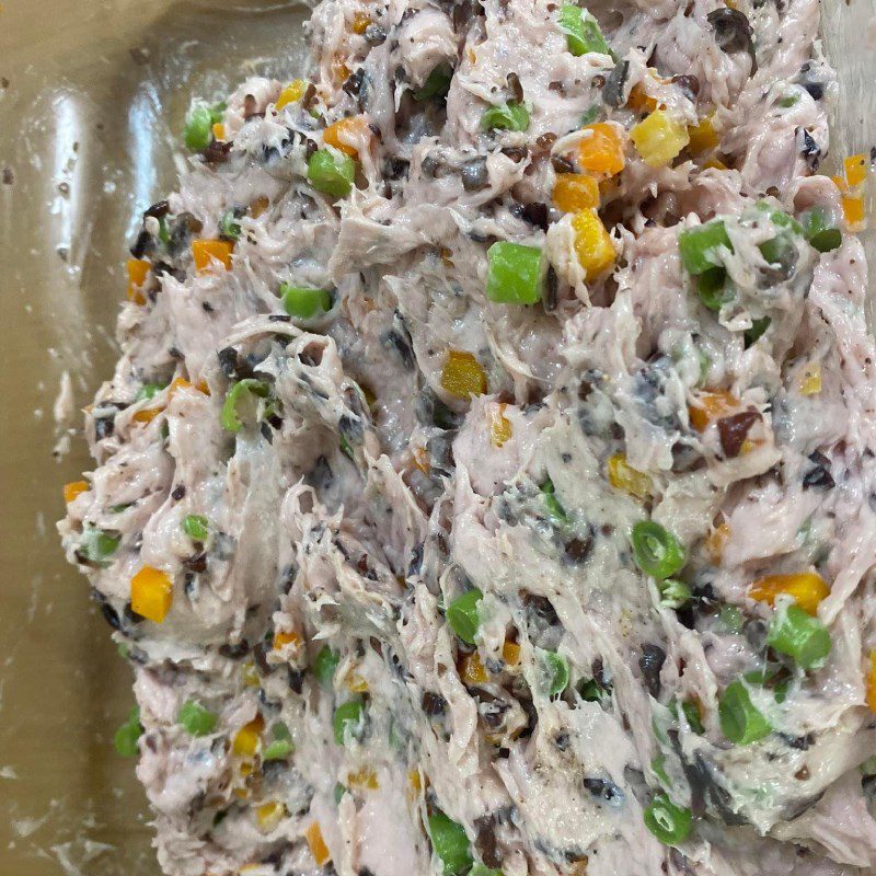 Step 2 Mix the cha for Five-color Pork Roll (Five-color Cha)