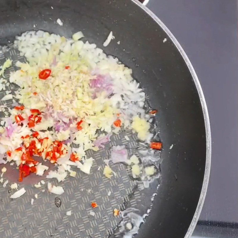 Step 3 Stir-fried tofu Salted tofu (Recipe shared from TikTok Cooking with TasteVN)