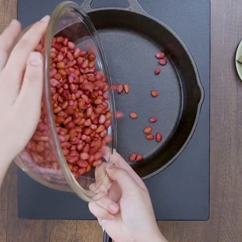 Step 3 Roast the peanuts Roasted Peanuts with Betel Leaf