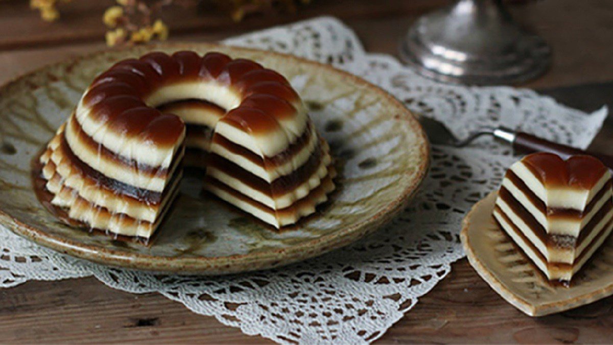 Coffee flan jelly