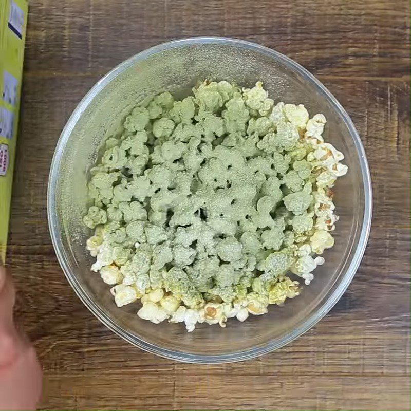 Step 2 Sift matcha popcorn