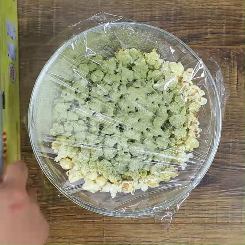 Step 2 Sift matcha popcorn