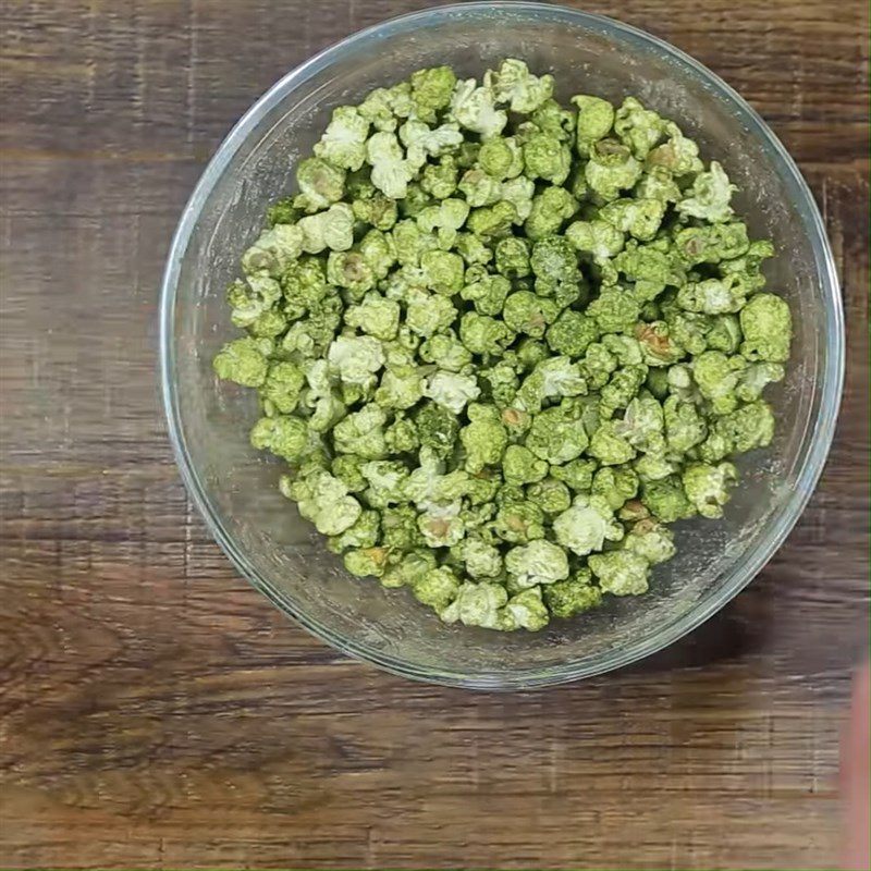 Step 2 Sift matcha popcorn