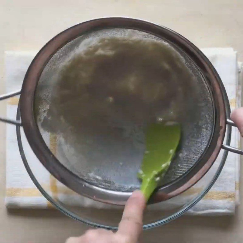 Step 1 Sieve the tofu Matcha Tofu Pudding