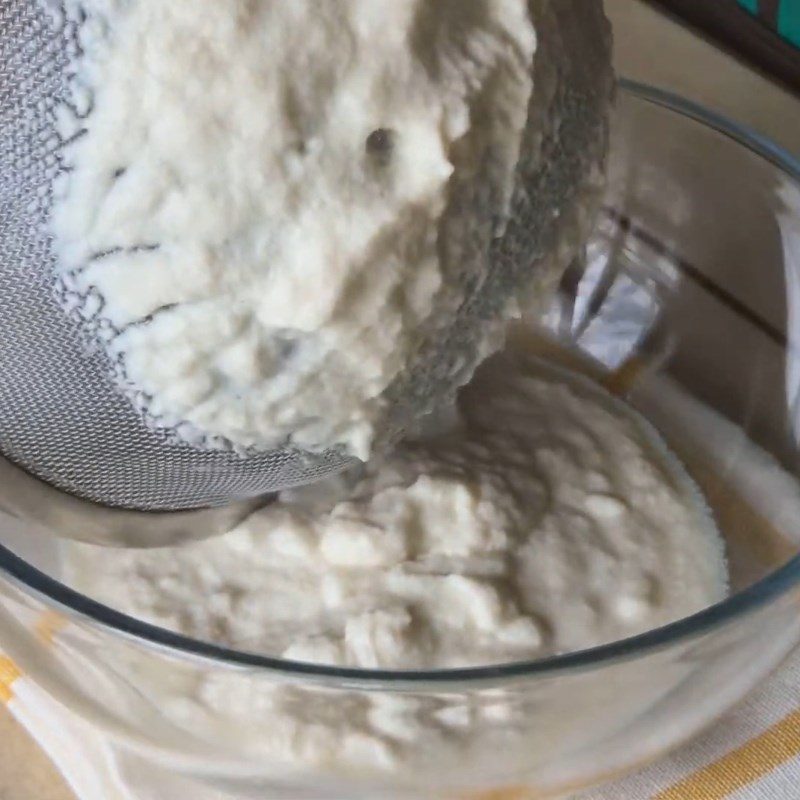 Step 1 Sieve the tofu Matcha Tofu Pudding