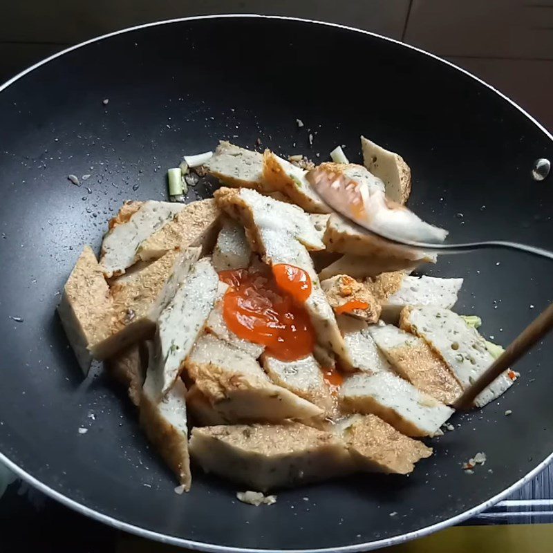 Step 5 Simmering Fish Cake with Fish Sauce Fried Fish Cake with Fish Sauce