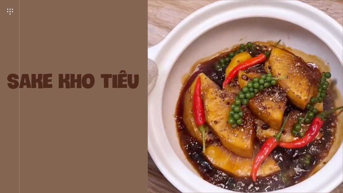 Sake Braised with Pepper (Recipe from the TikTok channel Vegetarian Kitchen XANH)