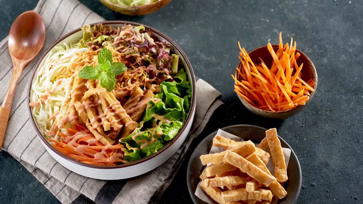 Fried Tofu Salad