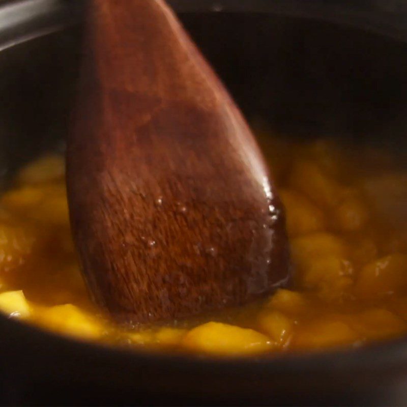 Step 2 Cook the peaches for Peach Tea Ice Cream