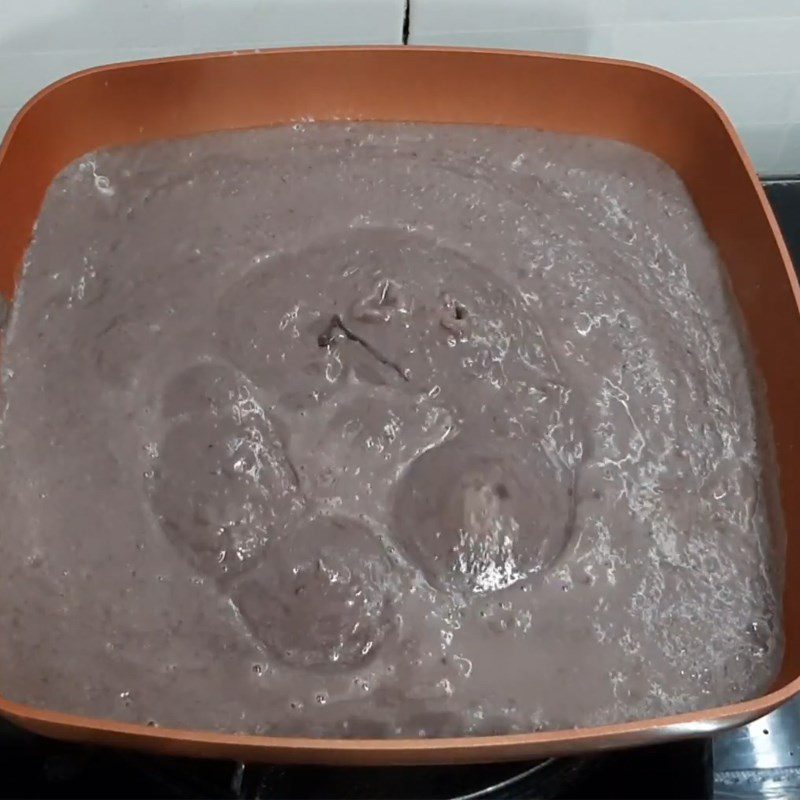 Step 6 Cooking the red bean filling Sweet potato bao with red bean filling