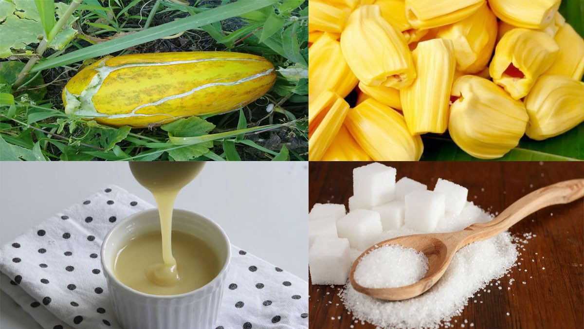 Ingredients for jackfruit smoothie