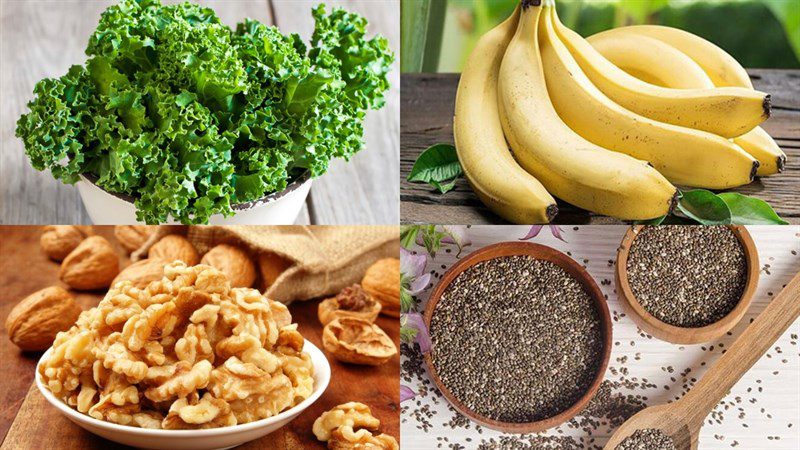 Ingredients for kale banana smoothie