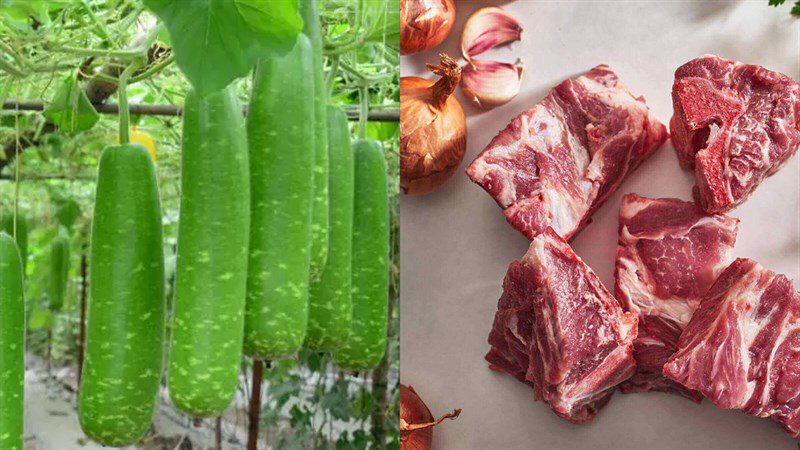 Ingredients for bone gourd soup