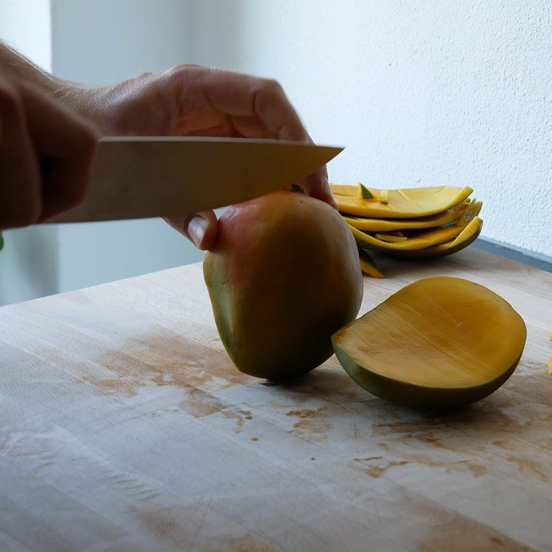 Step 1 Prepare vegetables for Indian chicken curry with mango sauce