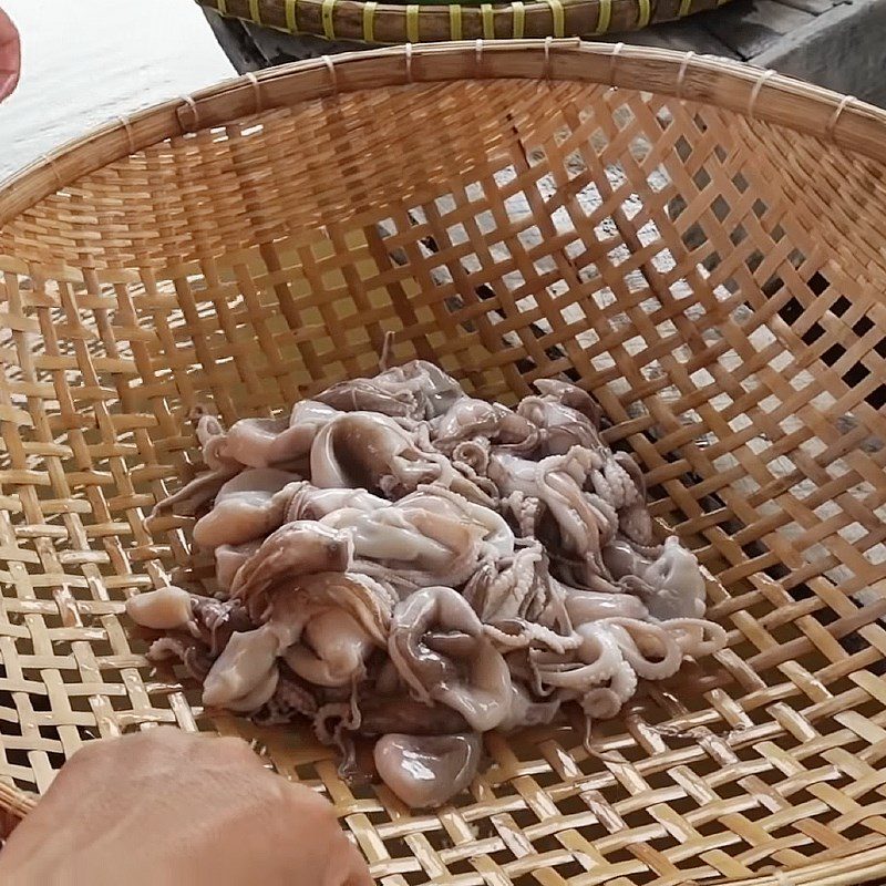 Step 1 Prepare the octopus for Thai-style Octopus Salad with lime and chili