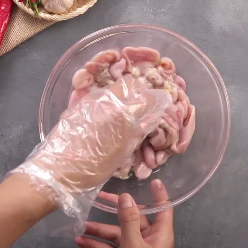 Step 1 Prepare the basa fish intestines Fried basa fish intestines with garlic and chili