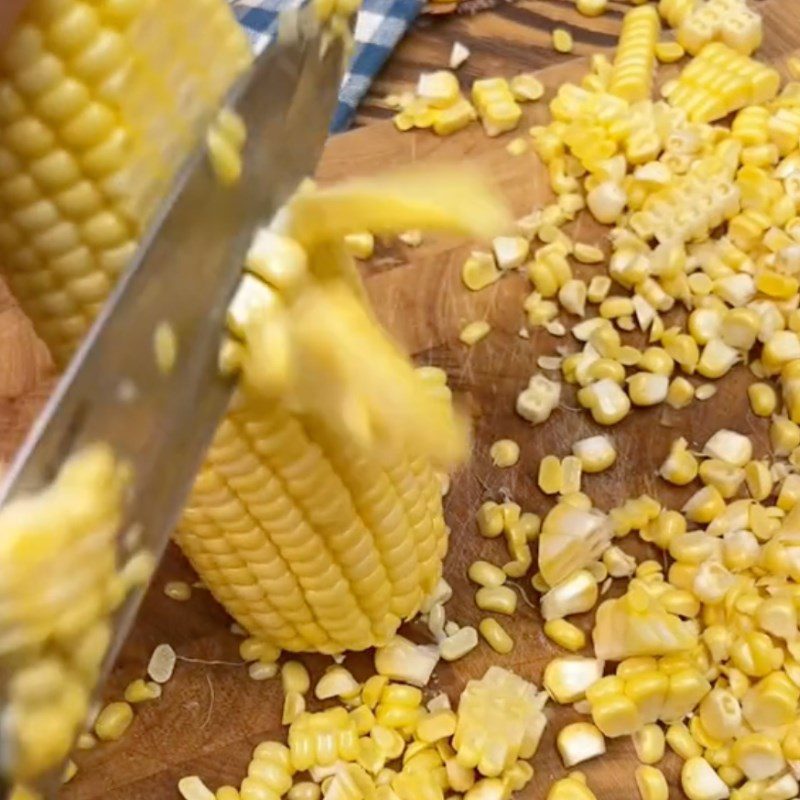 Step 1 Prepare the corn Steamed Corn and Coconut Noodle Cake (Recipe from the TikTok channel Cooking with TasteVN)