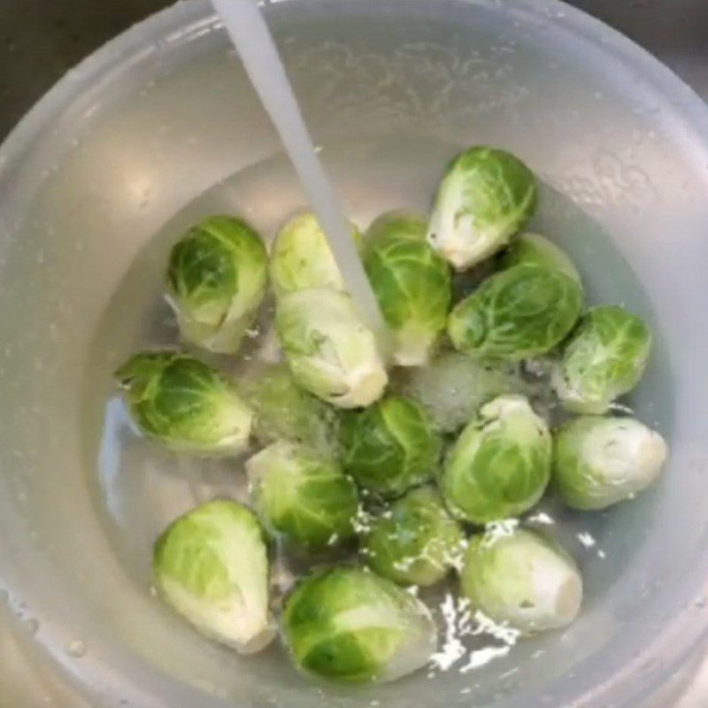 Step 1 Prepare the cabbage for Mini Cabbage Pickles