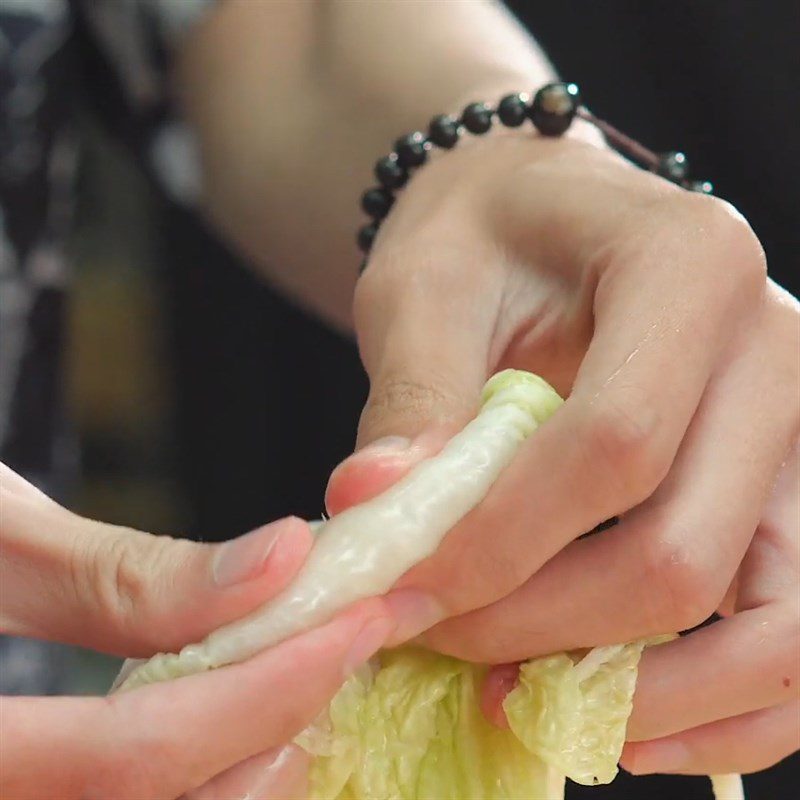 Step 1 Prepare Napa cabbage for Napa cabbage Kimchi