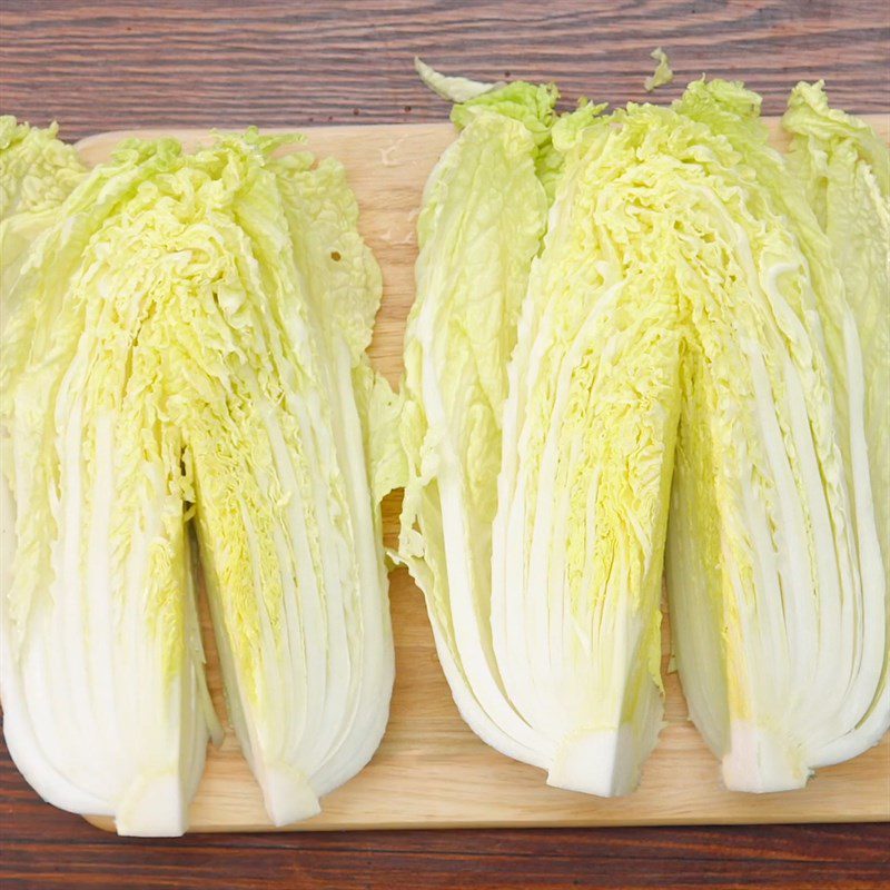 Step 1 Prepare Napa cabbage for Napa cabbage Kimchi