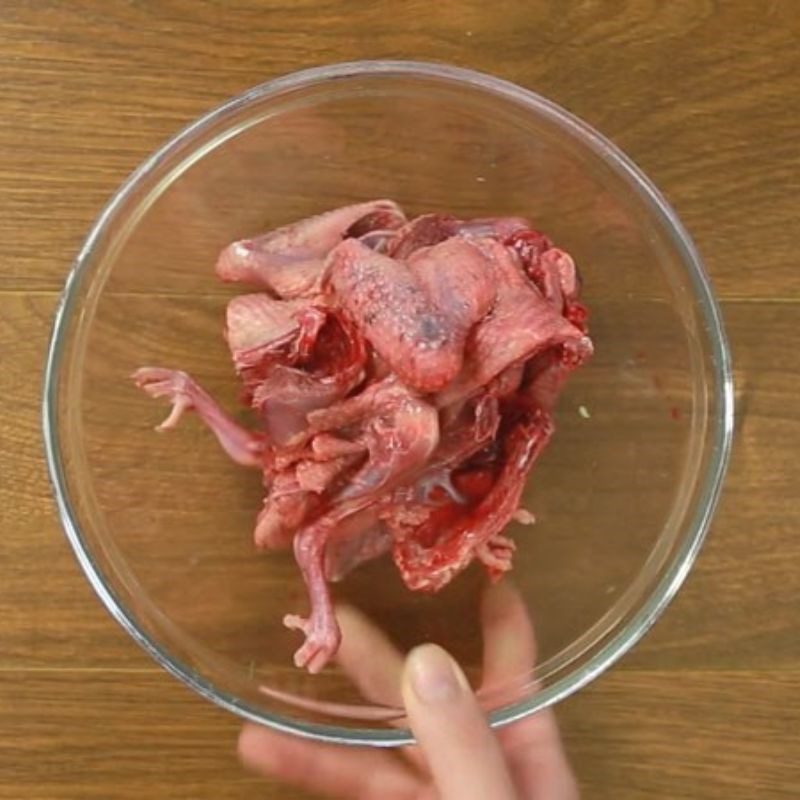 Step 1 Prepare the Pigeon for Stir-Fried Pigeon with Eggplant