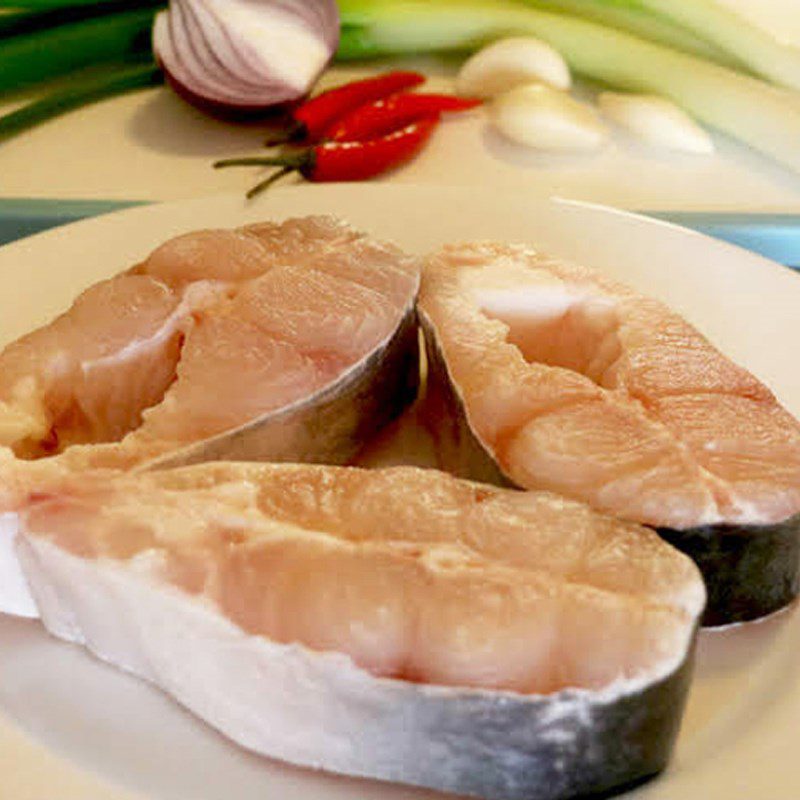 Step 1 Prepare the Pangasius fish Pangasius fish with sour bamboo shoots