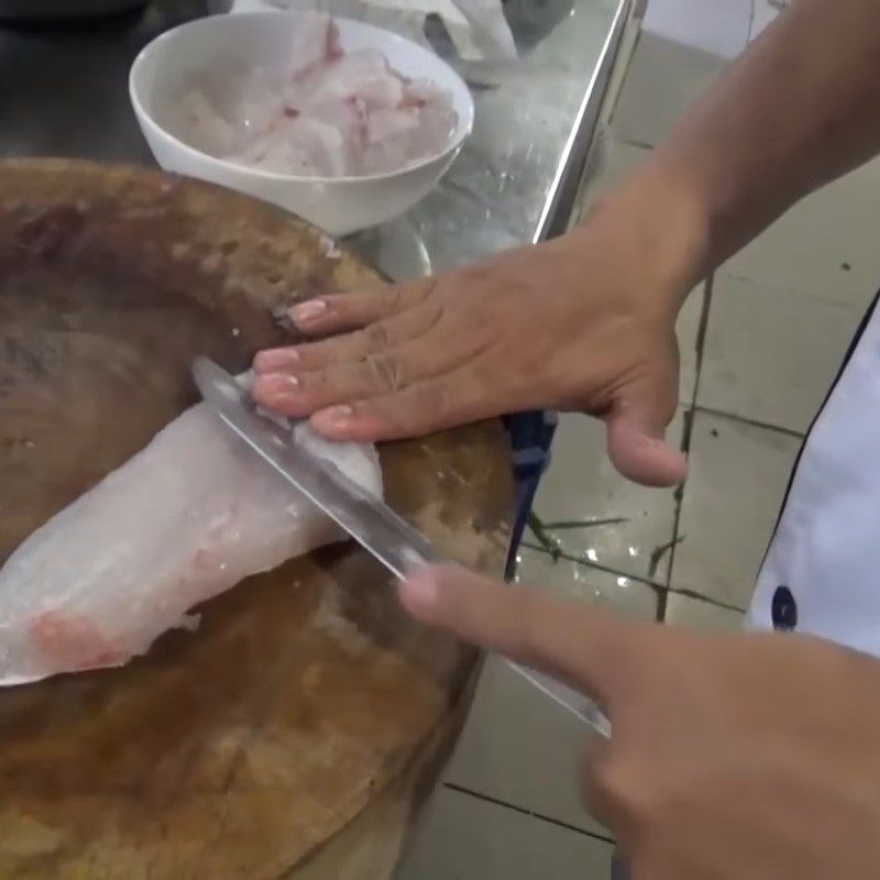 Step 1 Prepare grouper for Fish Salad with Lime