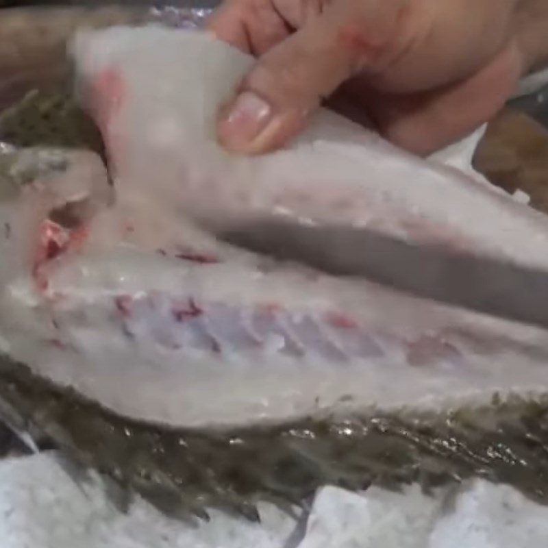 Step 1 Prepare grouper for Fish Salad with Lime