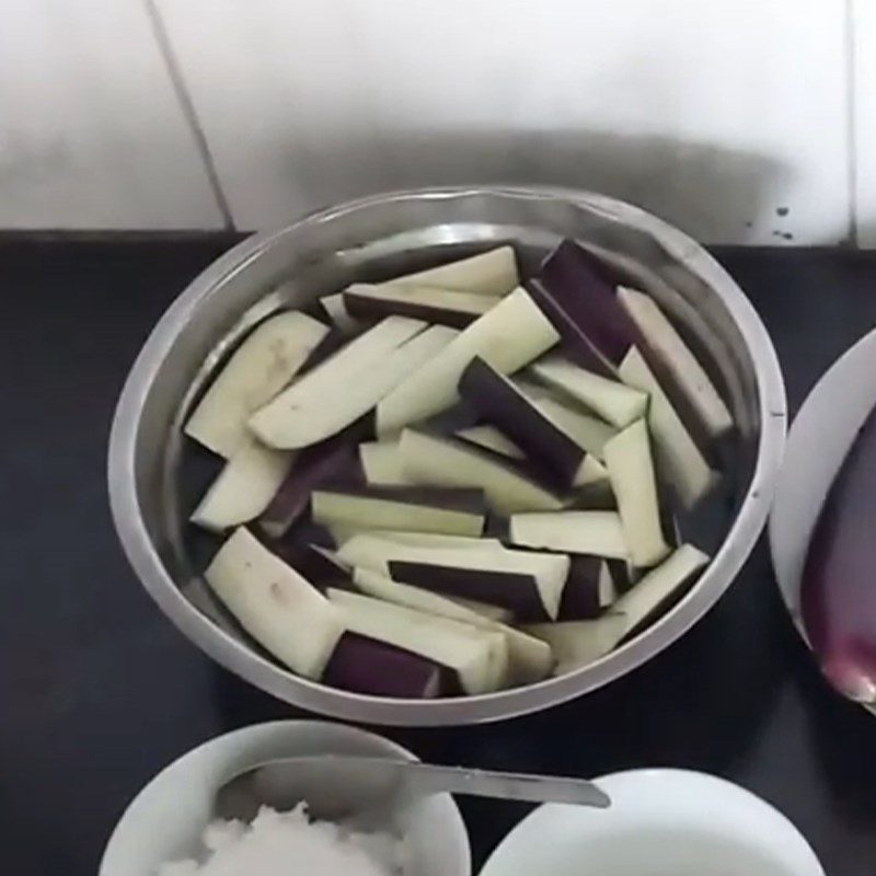 Step 1 Prepare the eggplant Salted Long Eggplant