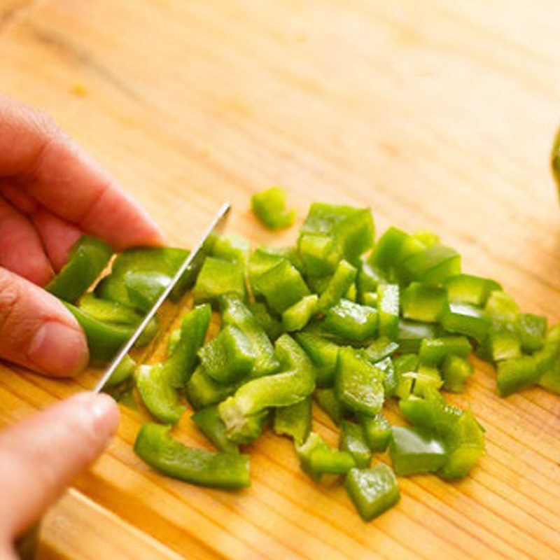 Step 1 Prepare the vegetables for Cheese and Vegetable Spring Rolls