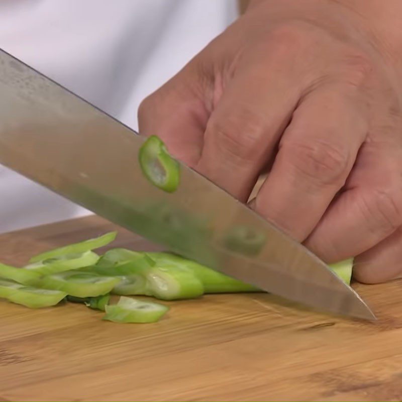 Step 1 Prepare the vegetables for Passion Fruit Salmon Hot Pot