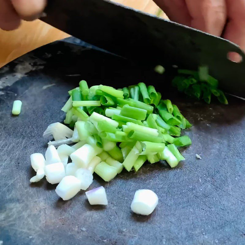 Step 2 Prepare the ingredients Duck eggs with pumpkin and Vietnamese coriander