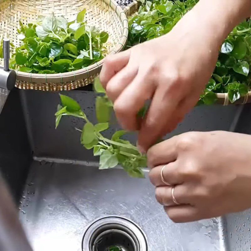 Step 2 Prepare the ingredients Water lily stem salad with dried shrimp