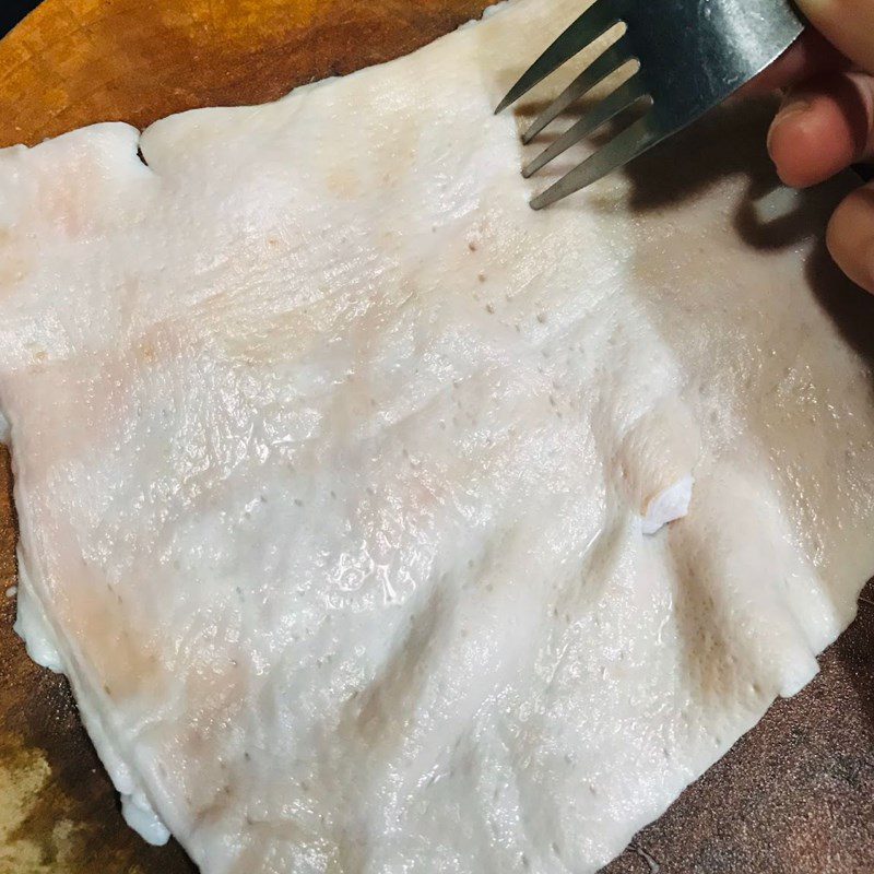 Step 1 Prepare the Ingredients Fried Pork Skin with Fish Sauce