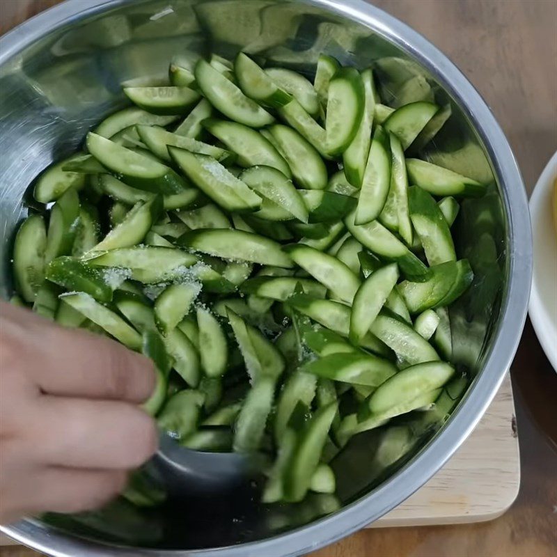 Step 1 Prepare the ingredients for Green Mango and Cucumber Salad