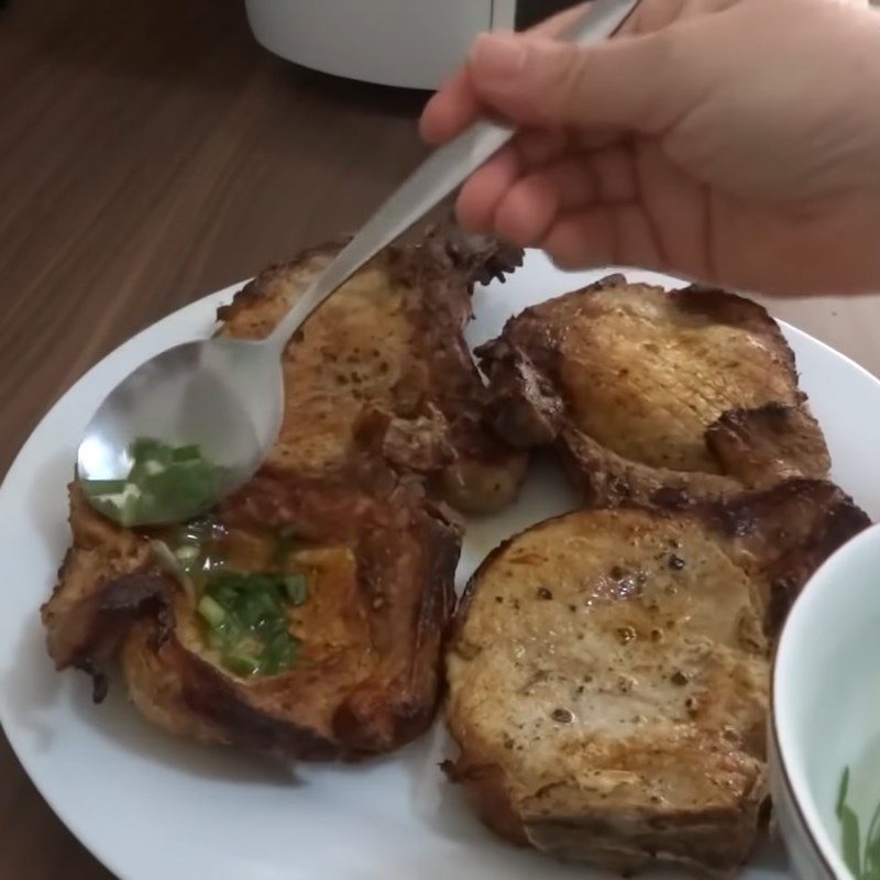 Step 4 Prepare the accompanying ingredients Grilled pork chops using an air fryer