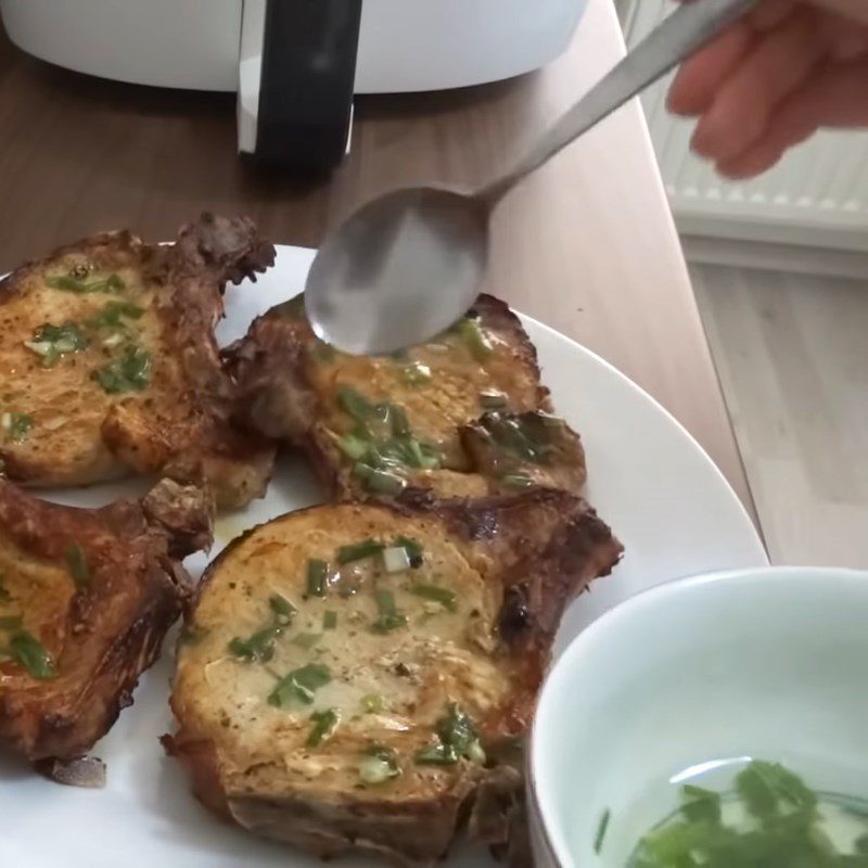 Step 4 Prepare the accompanying ingredients Grilled pork chops using an air fryer