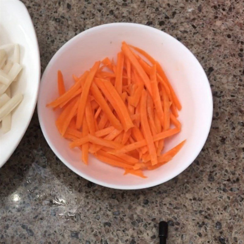 Step 2 Prepare other ingredients Lotus stem salad with pork belly