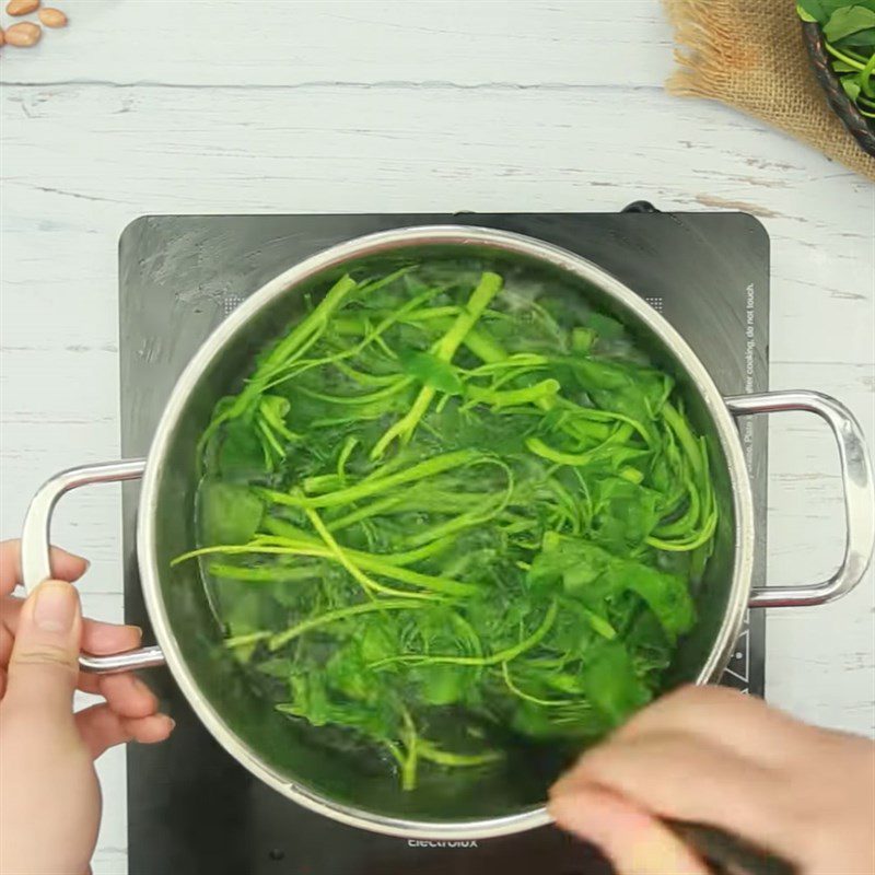 Step 3 Prepare other ingredients Salad chicken with water spinach