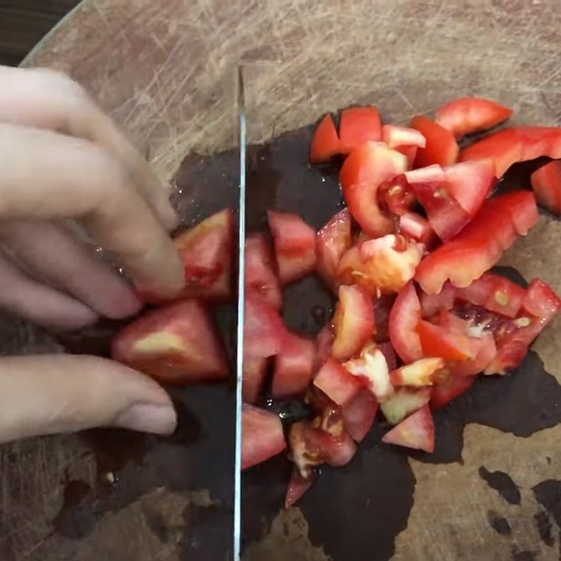 Step 2 Prepare Other Ingredients for Fish Cake with Tomato Sauce