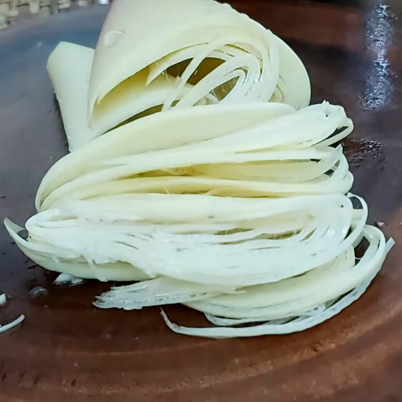 Step 2 Prepare other ingredients Sour soup with banana flower and stingray