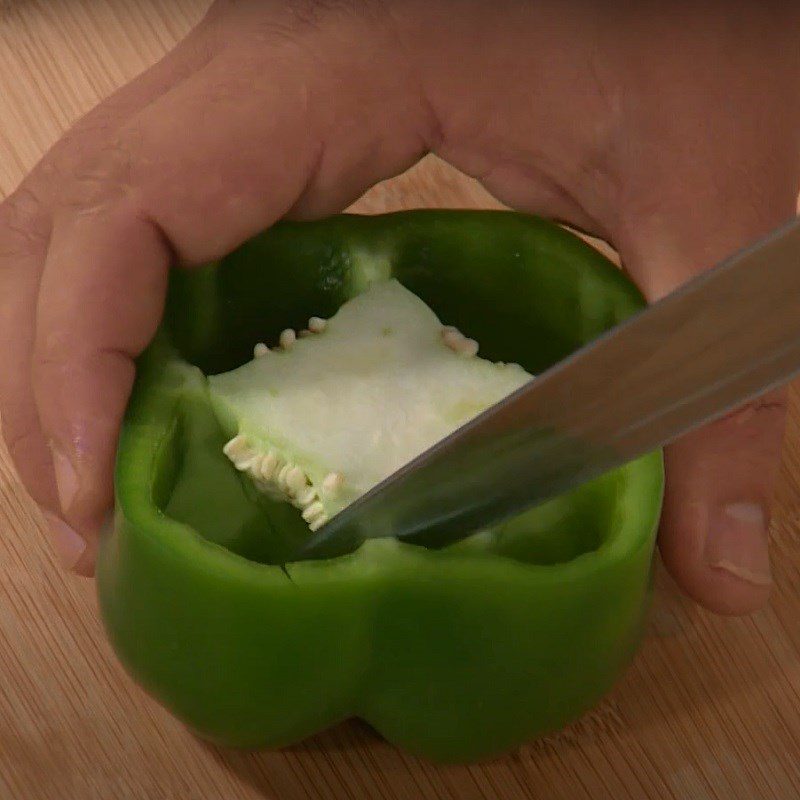 Step 2 Prepare other ingredients Stuffed bell peppers with grilled seafood