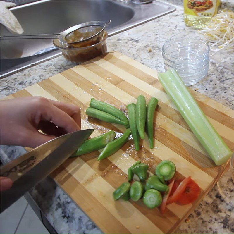 Step 2 Prepare other ingredients for Sour Fish Soup