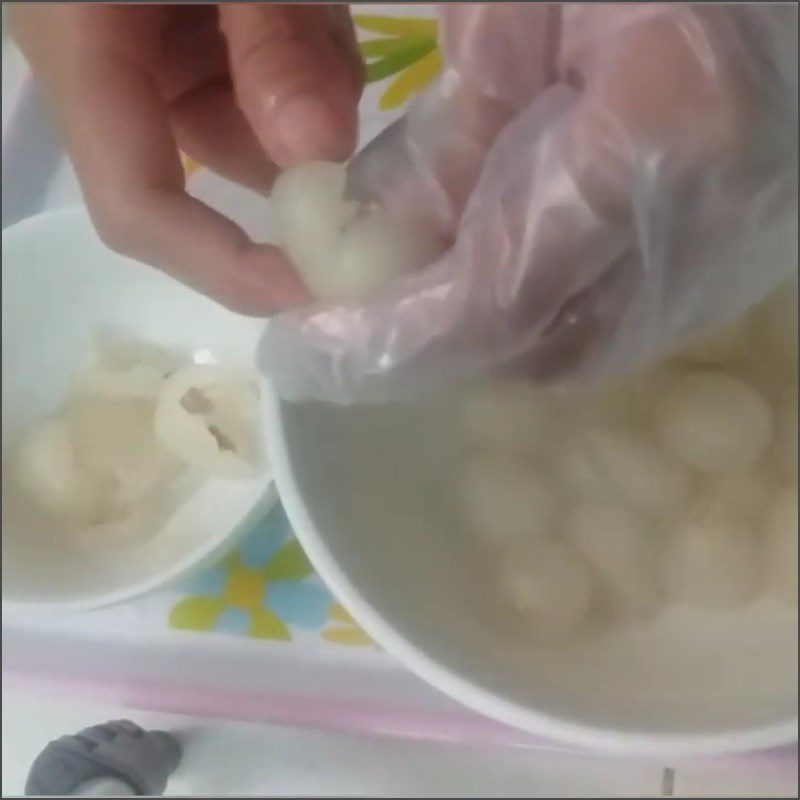 Step 2 Prepare other ingredients Shrimp and rambutan salad