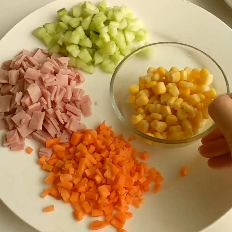 Step 1 Prepare and chop the ingredients for Mashed Potatoes with Mayonnaise