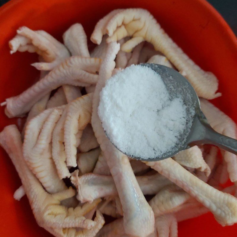 Step 1 Prepare the chicken feet Marinated Chicken Feet with Lemongrass and Calamondin